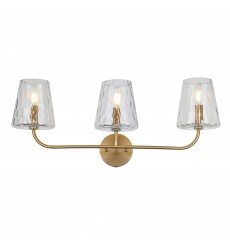  3LT Incandescent Vanity, AGB w/ CLR Hammered Glass-(ELN-213W-AGB-CLR)-Dainolite