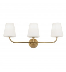  3LT Incandescent Vanity, AGB w/ WH Opal Glass-(ELN-213W-AGB-WH)-Dainolite