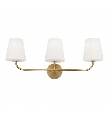  3LT Incandescent Vanity, AGB w/ WH Opal Glass-(ELN-213W-AGB-WH)-Dainolite