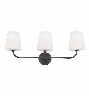  3LT Incandescent Vanity, MB w/ WH Opal Glass-(ELN-213W-MB-WH)-Dainolite