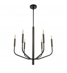 6LT Chandelier, MB Finish-(ELN-246C-MB)-Dainolite  6LT Chandelier, MB Finish-(ELN-246C-MB)-Dainolite