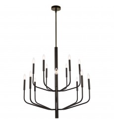 14LT Chandelier, MB-(ELN-3214C-MB)-Dainolite  14LT Chandelier, MB-(ELN-3214C-MB)-Dainolite