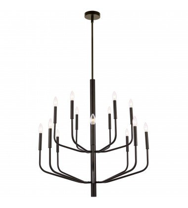 14LT Chandelier, MB-(ELN-3214C-MB)-Dainolite  14LT Chandelier, MB-(ELN-3214C-MB)-Dainolite