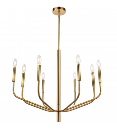 8LT Chandelier, AGB Finish-(ELN-328C-AGB)-Dainolite  8LT Chandelier, AGB Finish-(ELN-328C-AGB)-Dainolite