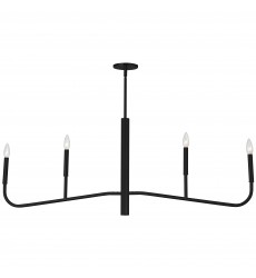 4LT Incandescent Horiz Chandelier, MB-(ELN-484HC-MB)-Dainolite  4LT Incandescent Horiz Chandelier, MB-(ELN-484HC-MB)-Dainolite