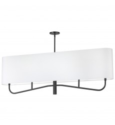  4LT Incan Horizontal Chandelier, MB w/ WH Shade-(ELN-544HC-MB-790)-Dainolite
