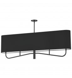 4LT Incan Horizontal Chandelier, MB w/ BK Shade-(ELN-544HC-MB-797)-Dainolite