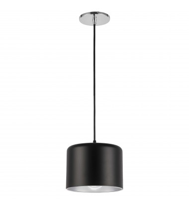  1LT Incand Pendant, PC with MB&SLV Shade-(EMI-81P-PC-MB)-Dainolite
