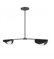  2 LT Halogen Horiz Pendant, MB w/ WH Glass-(EMM-342HP-MB)-Dainolite