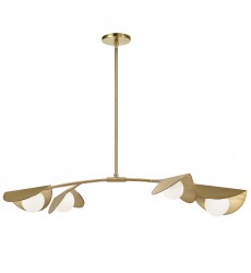 4 LT Halogen Horiz Pendant, AGB w/ WH Glass-(EMM-414HP-AGB)-Dainolite  4 LT Halogen Horiz Pendant, AGB w/ WH Glass-(EMM-414HP-AGB)-Dainolite