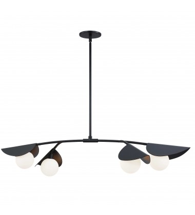 4 LT Halogen Horiz Pendant, MB w/ WH Glass-(EMM-414HP-MB)-Dainolite  4 LT Halogen Horiz Pendant, MB w/ WH Glass-(EMM-414HP-MB)-Dainolite