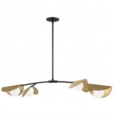 4 LT Halogen Horiz Pendant, MB / AGB w/ WH Glass-(EMM-414HP-MB-AGB)-Dainolite  4 LT Halogen Horiz Pendant, MB / AGB w/ WH Glass-(EMM-414HP-MB-AGB)-Dainolite