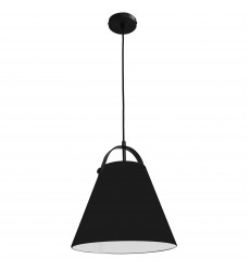  1LT Emperor Pendant Matte Black w/ Black Shade-(EMP-111P-797-MB)-Dainolite