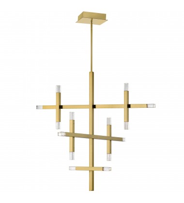 42W Chandelier, AGB w/ Acrylic Diffuser-(FCS-3656C-AGB)-Dainolite  42W Chandelier, AGB w/ Acrylic Diffuser-(FCS-3656C-AGB)-Dainolite