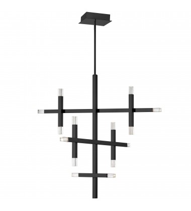 42W Chandelier, MB w/ Acrylic Diffuser-(FCS-3656C-MB)-Dainolite  42W Chandelier, MB w/ Acrylic Diffuser-(FCS-3656C-MB)-Dainolite