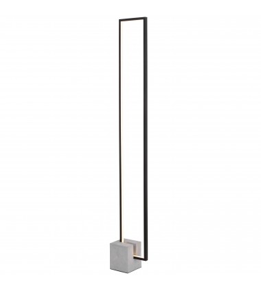  34W Floor Lamp Black With Concrete Base-(FLN-LEDF55-MB)-Dainolite