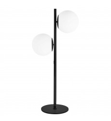  2LT Incandescent Table Lamp, MB w/ WH Glass-(FOL-222T-MB)-Dainolite