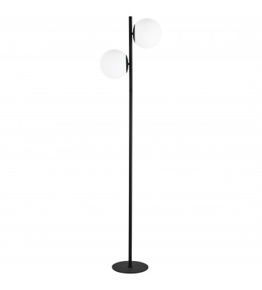  2LT Incandescent Floor Lamp, MB w/ WH Opal Glass - (FOL-662F-MB) - Dainolite
