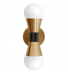 2LT Incandescent Wall Sconce, AGB & MB-(FOR-72W-AGB-MB)-Dainolite  2LT Incandescent Wall Sconce, AGB & MB-(FOR-72W-AGB-MB)-Dainolite