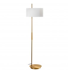  1LT Incandescent Floor Lamp, AGB w/ WH Shade-(FTG-622F-AGB-WH)-Dainolite