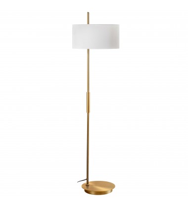  1LT Incandescent Floor Lamp, AGB w/ WH Shade-(FTG-622F-AGB-WH)-Dainolite