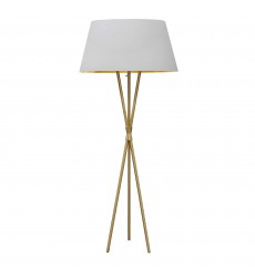  1LT Gabriela Floor lamp, JTone WHT/GLD, AGB-(GAB-601F-AGB-692)-Dainolite