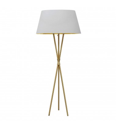  1LT Gabriela Floor lamp, JTone WHT/GLD, AGB-(GAB-601F-AGB-692)-Dainolite