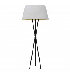  1LT Gabriela Floor lamp, JTone WHT/GLD, MB-(GAB-601F-MB-692)-Dainolite