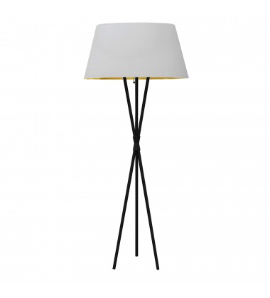  1LT Gabriela Floor lamp, JTone WHT/GLD, MB-(GAB-601F-MB-692)-Dainolite