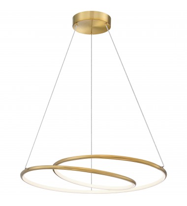  34W Chandelier, AGB w/ WH Silicone Diff-(GBL-2438LEDC-AGB)-Dainolite