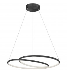 34W Chandelier, MB w/ WH Silicone Diff-(GBL-2438LEDC-MB)-Dainolite  34W Chandelier, MB w/ WH Silicone Diff-(GBL-2438LEDC-MB)-Dainolite