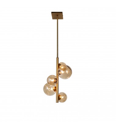  5LT Halogen Pendant VB w/ Champagne Glass-(GLA-175P-VB)-Dainolite