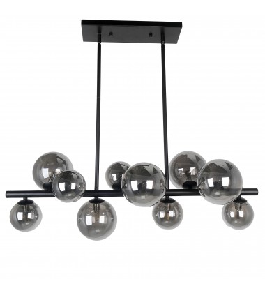  10LT Halogen Horiz Pendant MB w/ Smoked Glass-(GLA-3110HP-MB)-Dainolite