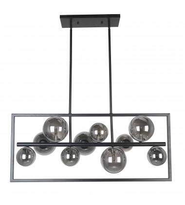  10LT Halogen Horiz Pendant MB w/ Smoked Glass-(GLA-3310HP-MB)-Dainolite