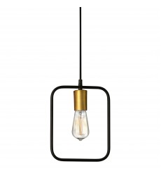  1LT Pendant, Matte Black & VB Finish-(GMT-101P-MB-VB)-Dainolite