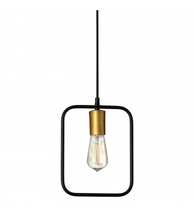  1LT Pendant, Matte Black & VB Finish-(GMT-101P-MB-VB)-Dainolite