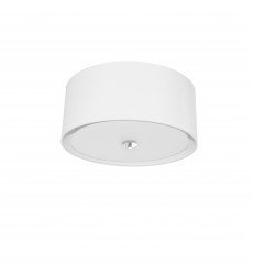 3LT Helena Flush-Mount PC, White w/White Diffuser-(HEL-163FH-PC-WH)-Dainolite  3LT Helena Flush-Mount PC, White w/White Diffuser-(HEL-163FH-PC-WH)-Dainolite