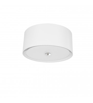 3LT Helena Flush-Mount PC, White w/White Diffuser-(HEL-163FH-PC-WH)-Dainolite  3LT Helena Flush-Mount PC, White w/White Diffuser-(HEL-163FH-PC-WH)-Dainolite