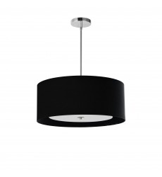  4LT Helena Pendant PC, Black w/White Diffuser-(HEL-224P-PC-BW)-Dainolite
