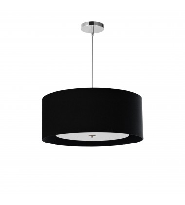  4LT Helena Pendant PC, Black w/White Diffuser-(HEL-224P-PC-BW)-Dainolite