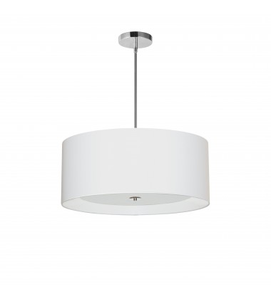 4LT Helena Pendant PC, White w/White Diffuser-(HEL-224P-PC-WH)-Dainolite  4LT Helena Pendant PC, White w/White Diffuser-(HEL-224P-PC-WH)-Dainolite