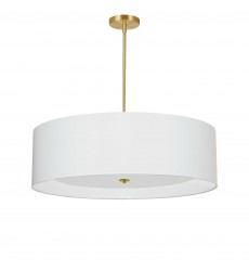  4LT Incan Pendant, AGB, WH Shade w/ WH Diffuser-(HEL-304P-AGB-WH)-Dainolite