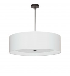  4LT Incan Pendant, MB, WH Shade w/ WH Diffuser-(HEL-304P-MB-WH)-Dainolite