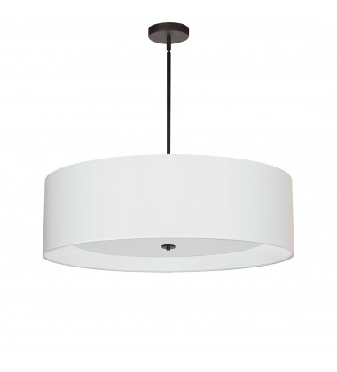  4LT Incan Pendant, MB, WH Shade w/ WH Diffuser-(HEL-304P-MB-WH)-Dainolite