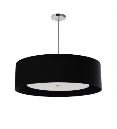  4LT Helena Pendant PC, Black w/White Diffuser-(HEL-304P-PC-BW)-Dainolite