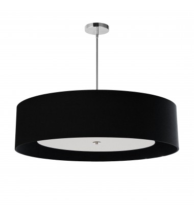 4LT Helena Pendant PC, BK w/WH Diffuser-(HEL-344P-PC-BW)-Dainolite