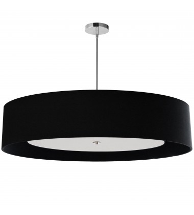  6LT Helena Pendant PC, BK w/WH Diffuser-(HEL-406P-PC-BW)-Dainolite