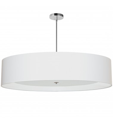 6LT Helena Pendant PC, WH w/WH Diffuser-(HEL-406P-PC-WH)-Dainolite  6LT Helena Pendant PC, WH w/WH Diffuser-(HEL-406P-PC-WH)-Dainolite