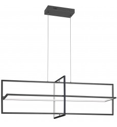  55W Horiz Chandelier MB w/ WH Acrylic Diffuser-(HIL-4255LEDHC-MB)-Dainolite