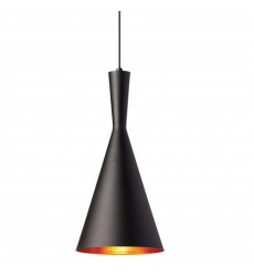 1LT Incan Pendant Black w/Gold Pebbled Interior-(HKI-81P-BK)-Dainolite  1LT Incan Pendant Black w/Gold Pebbled Interior-(HKI-81P-BK)-Dainolite